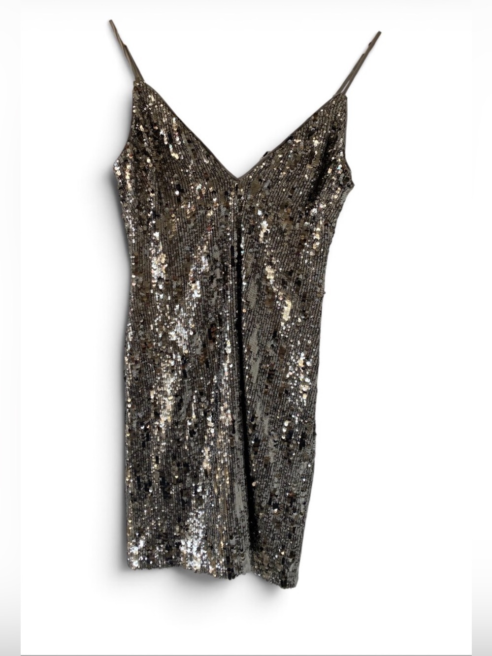 Ramy Brook Silver Sequin Mini Dress